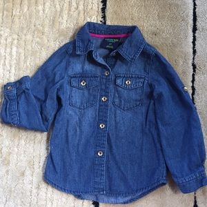 Kids Girls  Denim Top Size 3T -OshKosh